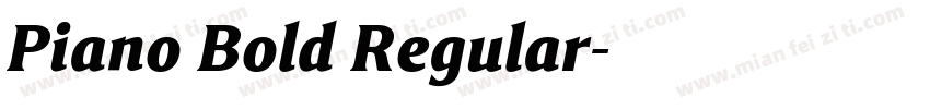 Piano Bold Regular字体转换